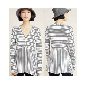 Maeve Anthro Babydoll Tunic Button Top